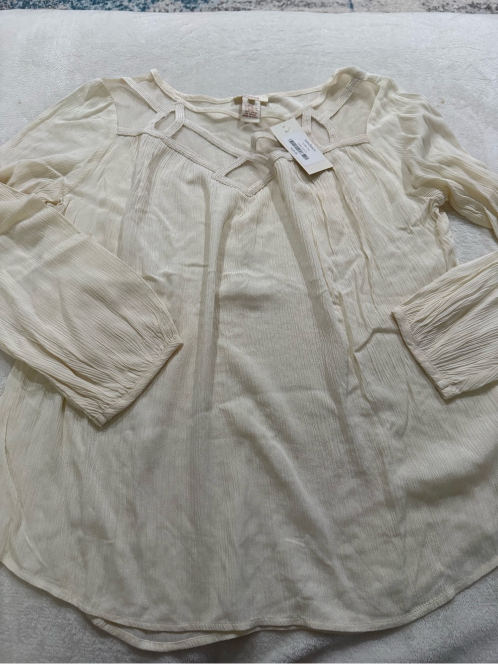 Sundance Trellis Top Size Medium Retail $128 E04 Ivory NEW